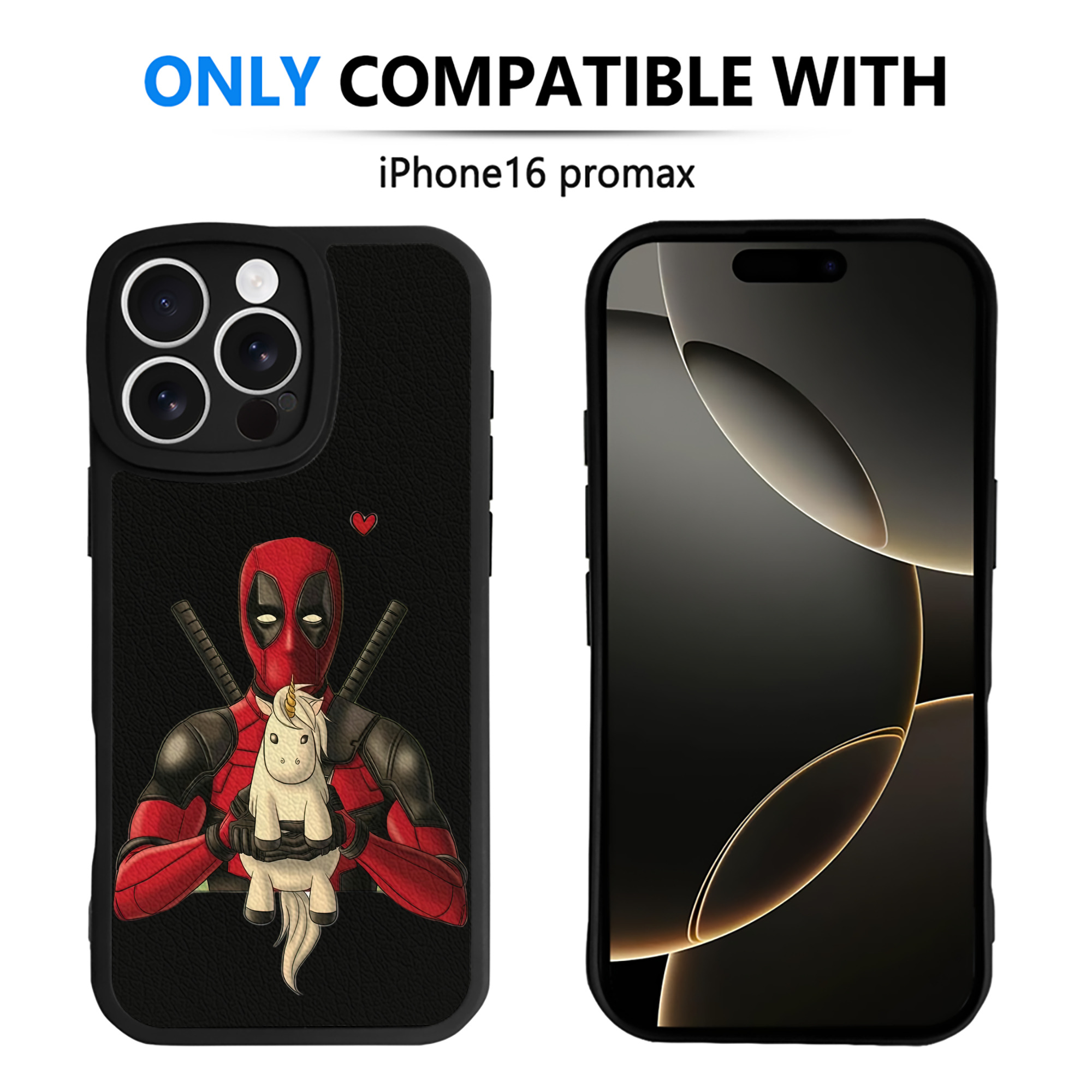 （画像用） Deadpool デッドプール 【iPhone 16シリーズ対応】シリコンスマホケース（レザー調） 材質：シリコン